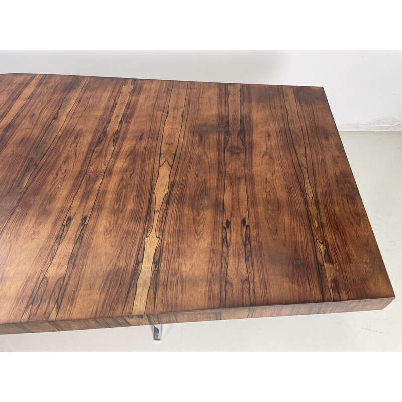 Vintage rosewood conference table, 1970s