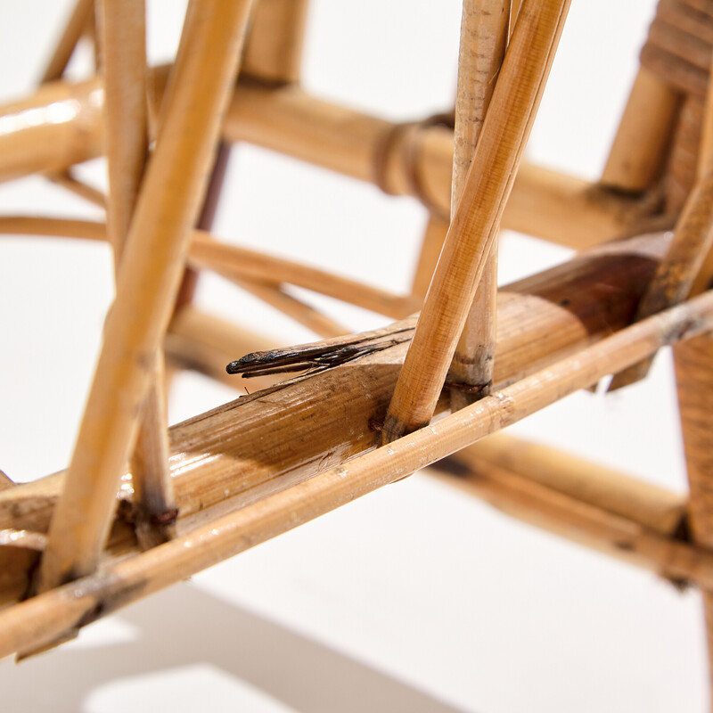 Vintage bamboo magazine rack