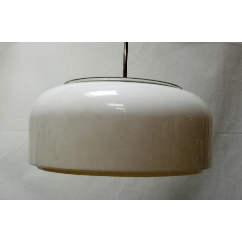 Vintage witte "bumling" hanglamp van Anders Pehrson voor Atelje Lyktan, 1970.