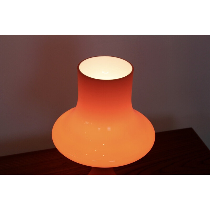 Orange Venini Glass Table Lamp - 1960s