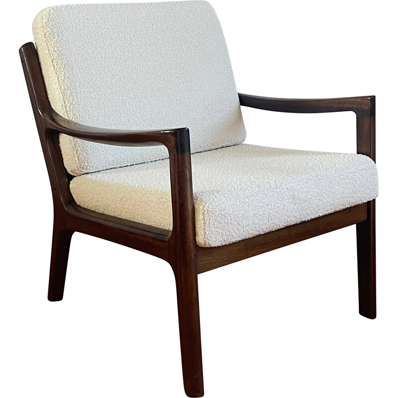 Vintage mahoniehouten fauteuil van Ole Wanscher voor Cado, 1960