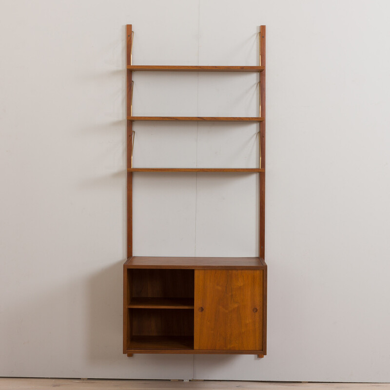 Vintage teak wall unit by Preben Sorensen for Ps System, Denmark 1960s