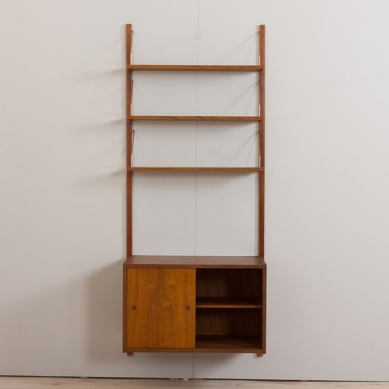 Vintage teak wall unit by Preben Sorensen for Ps System, Denmark 1960s