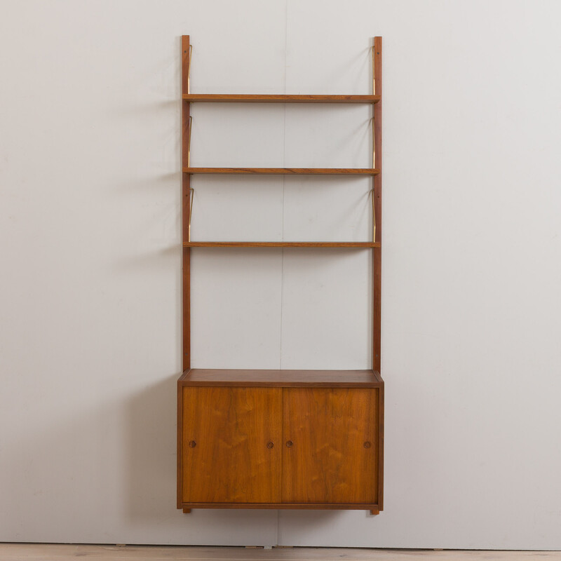 Vintage teak wall unit by Preben Sorensen for Ps System, Denmark 1960s