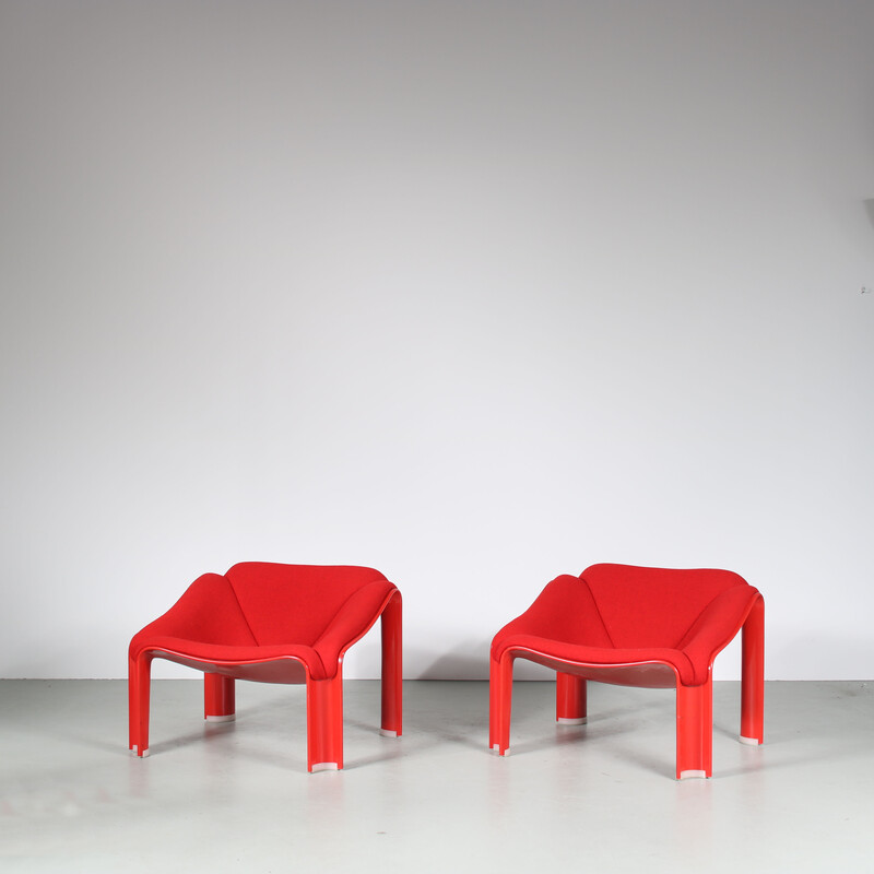 Cadeira de plástico vermelha Vintage de Pierre Paulin para Artifort, Holanda 1970s