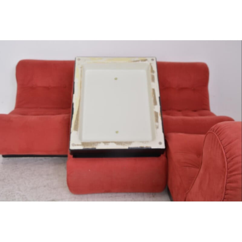 Set of 5 vintage modular armchairs, 1970
