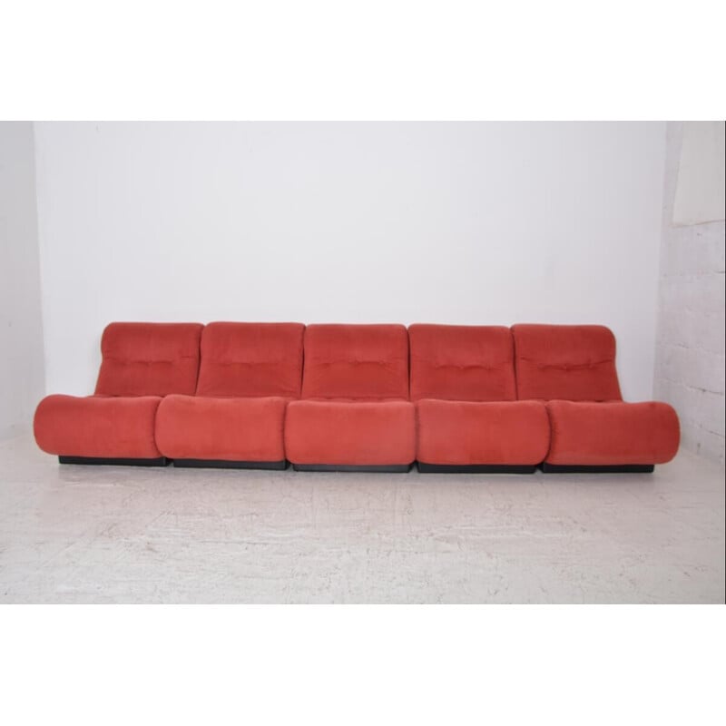 Set of 5 vintage modular armchairs, 1970