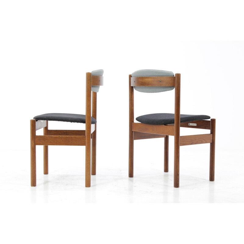 Set of four danish oak dining chairs - 1960s