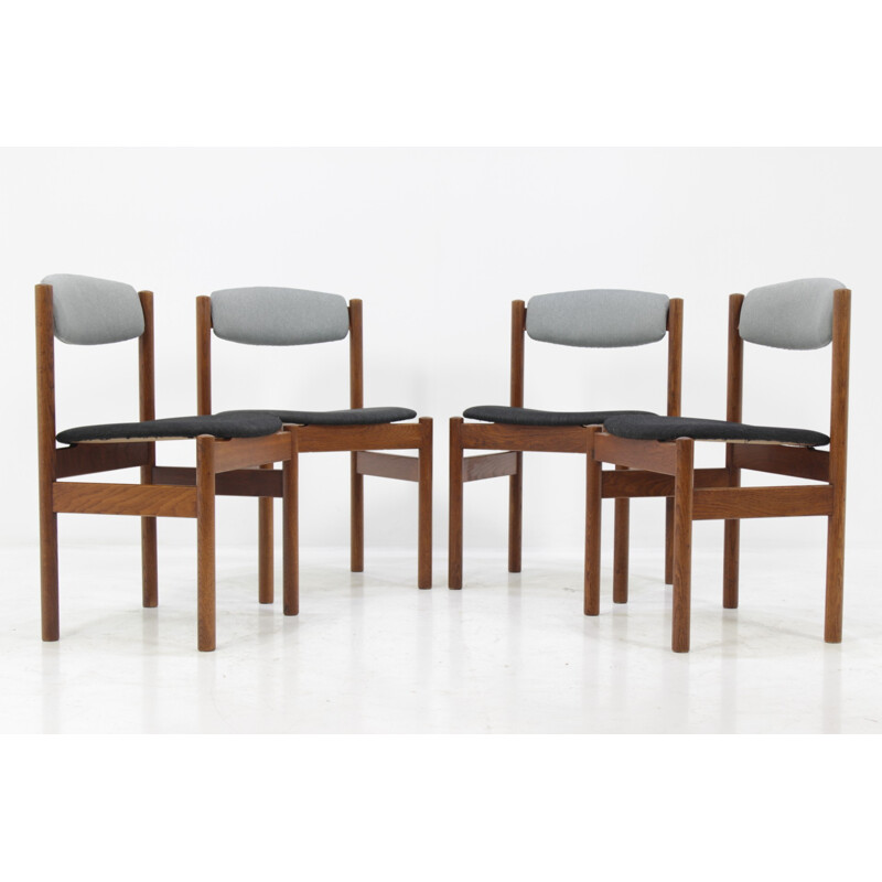 Set of four danish oak dining chairs - 1960s