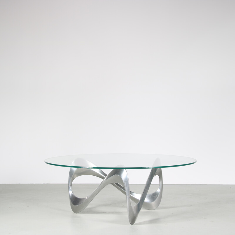 Vintage "Snake" coffee table by Knut Hesterberg for Ronald Schmitt, Germany 1970
