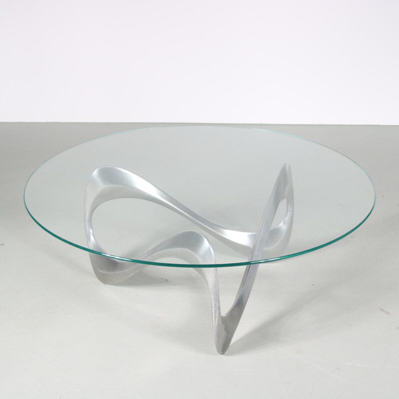 Vintage "Snake" coffee table by Knut Hesterberg for Ronald Schmitt, Germany 1970