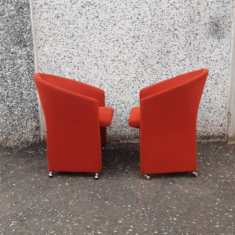 Pair of vintage Yonkers armchairs by Giovanni Offredi for Saporiti Italia, 1980