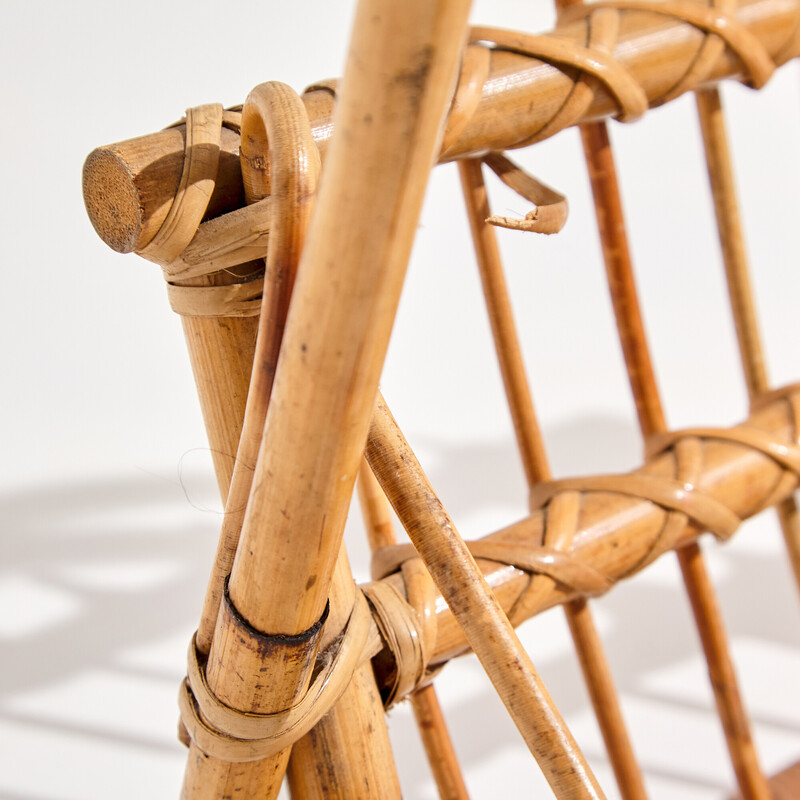 Vintage bamboo magazine rack