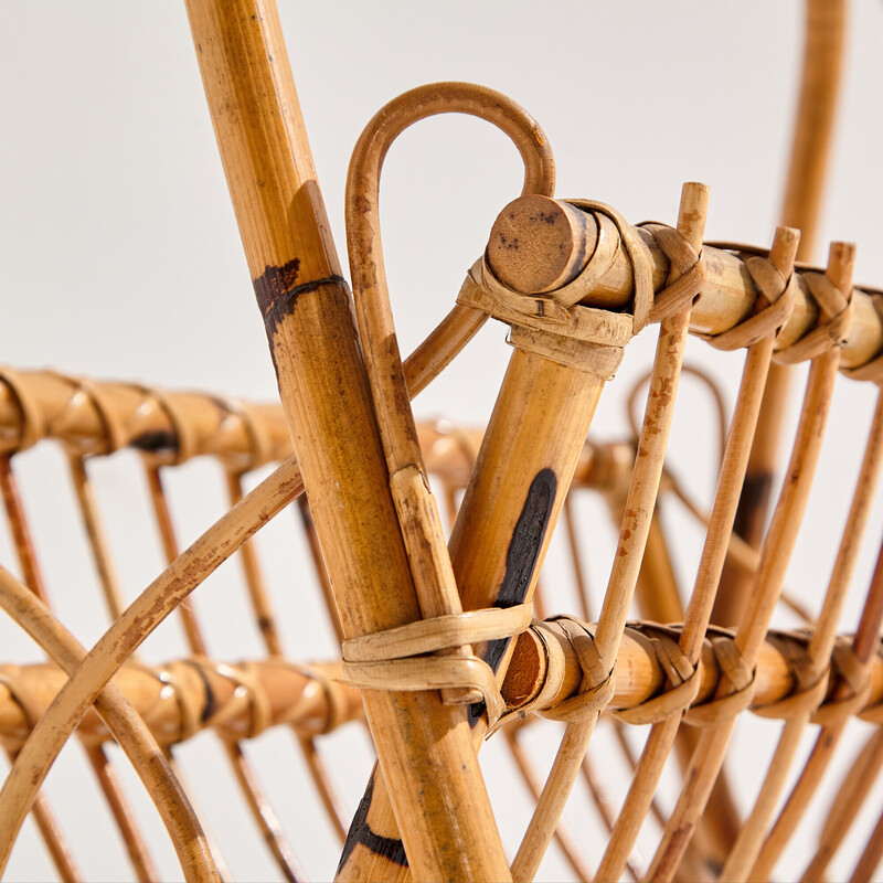 Vintage bamboo magazine rack