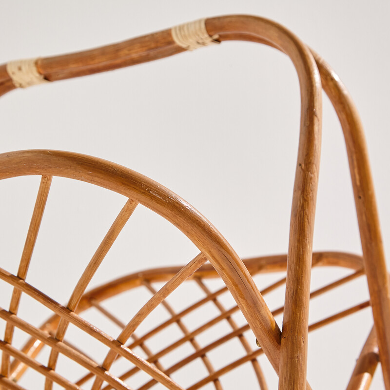 Vintage bamboo magazine rack