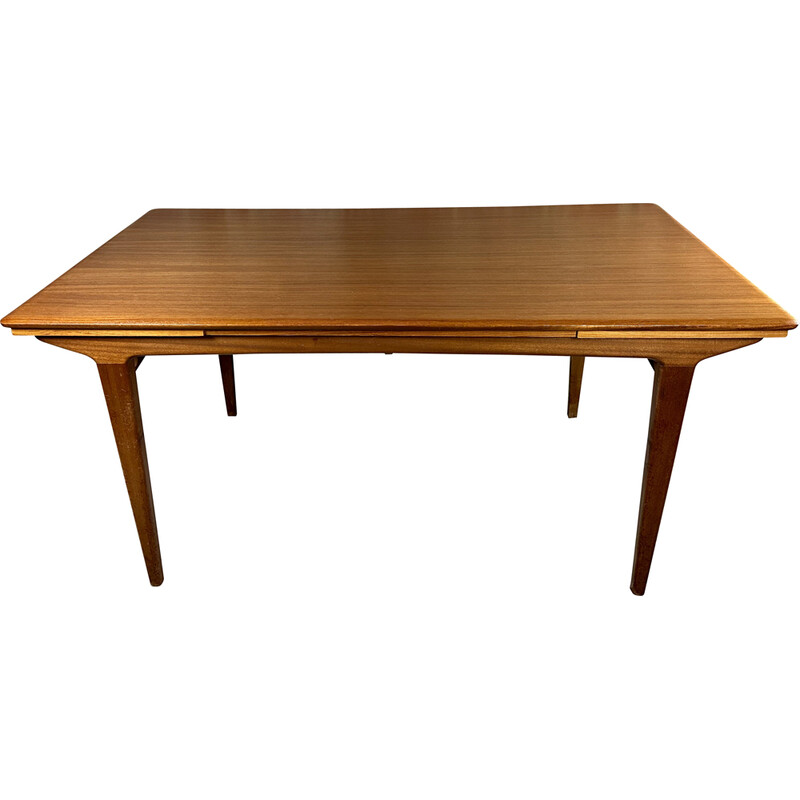 Scandinavische vintage teakhouten uitschuifbare tafel, 1960