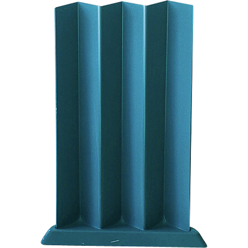 Vintage blue plastic umbrella stand, 1980s