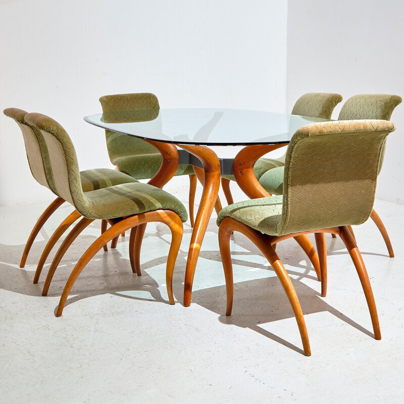 Italian vintage dining set by Maurizio Marconato and Terry Zappa for Porada