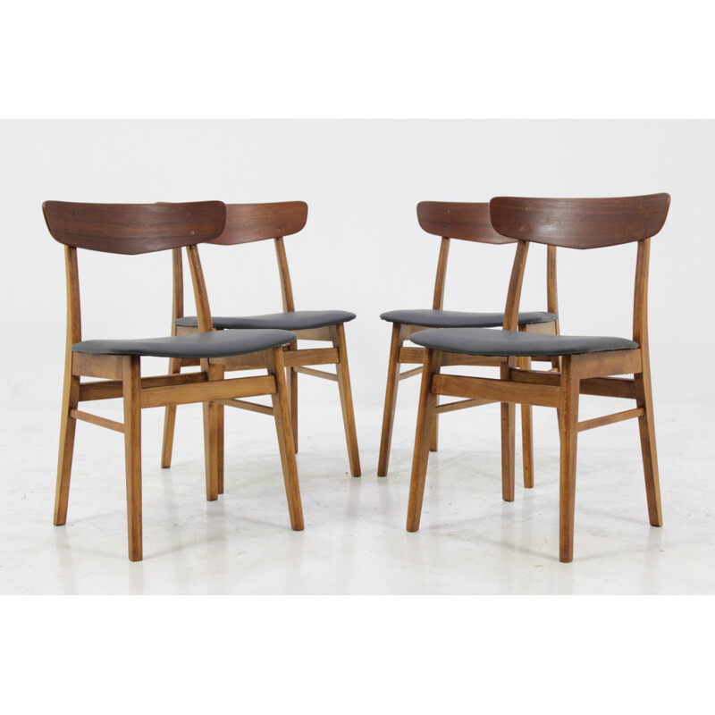 Set of four Danish teak dining chairs - 1960s