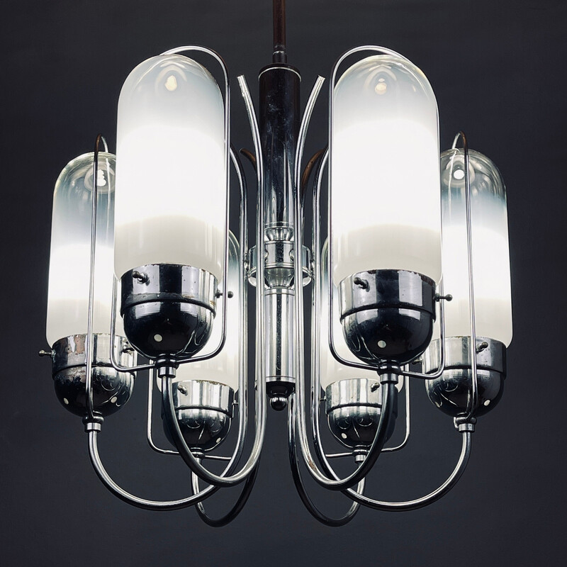 Vintage Murano glass chandelier by Carlo Nason for Mazzega, Italy 1960s