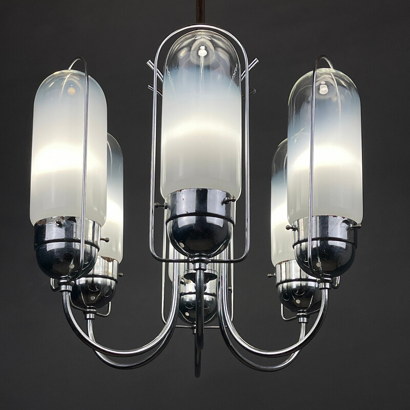 Vintage Murano glass chandelier by Carlo Nason for Mazzega, Italy 1960s