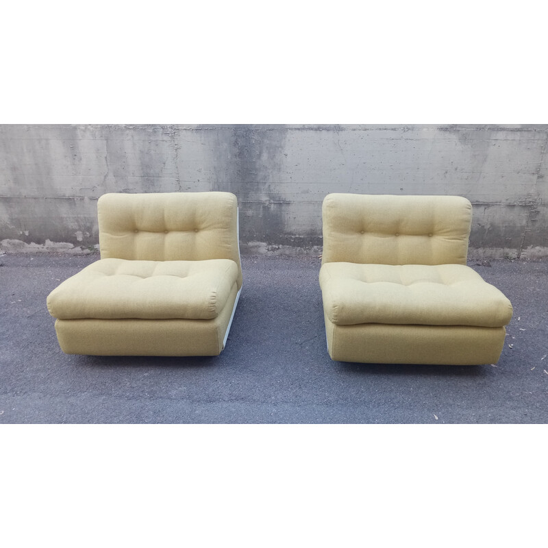 Pareja de sillones vintage Amanta de Mario Bellini para C