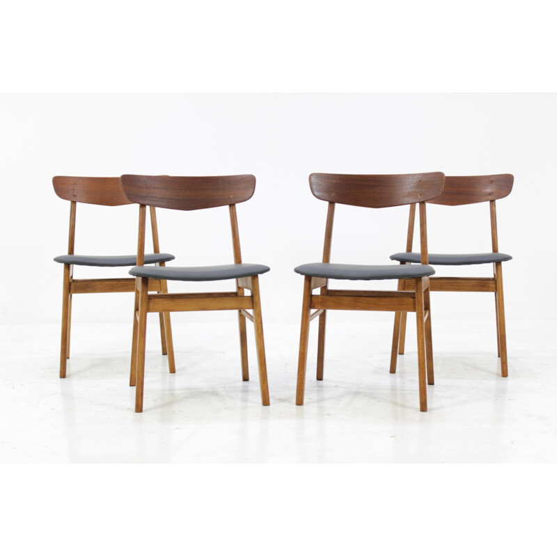 Set of four Danish teak dining chairs - 1960s