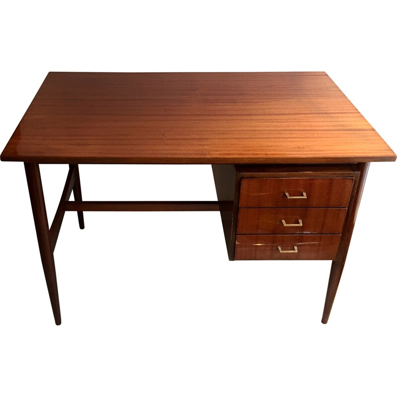 Mid century desk in lacquered wood - 1950s