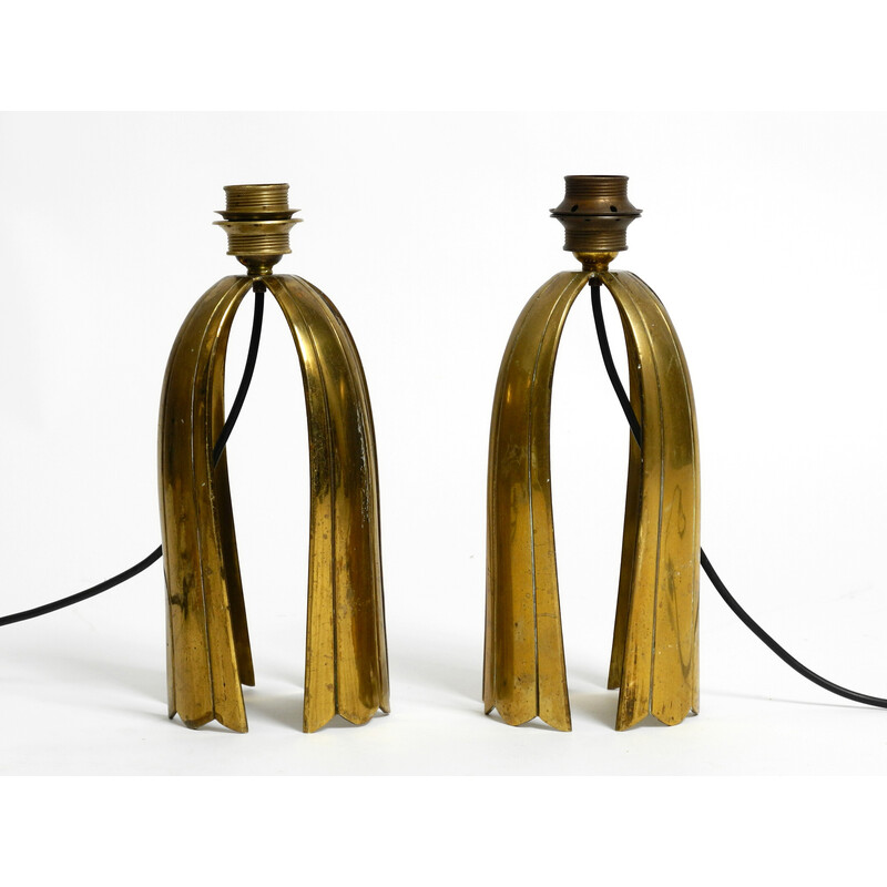 Pair of vintage brass table lamps