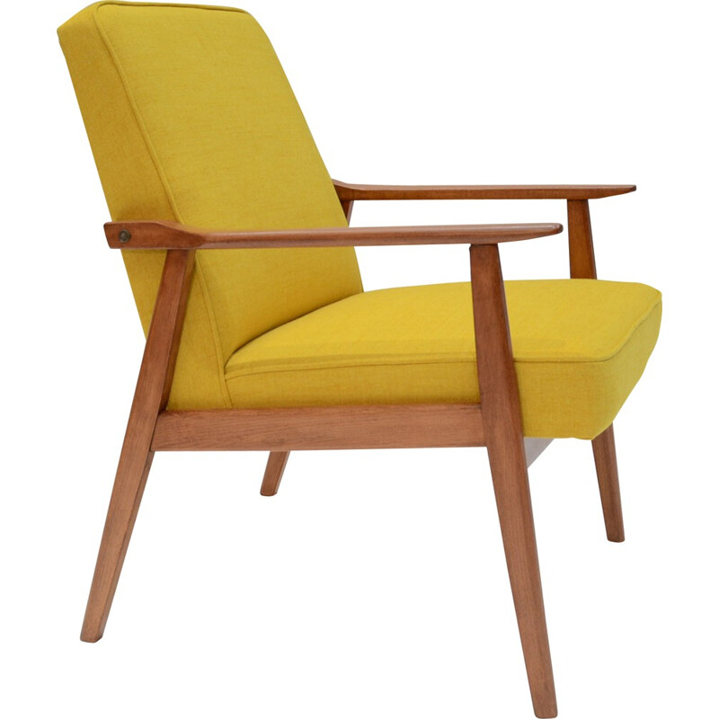 Polish yellow armchair - 1960s