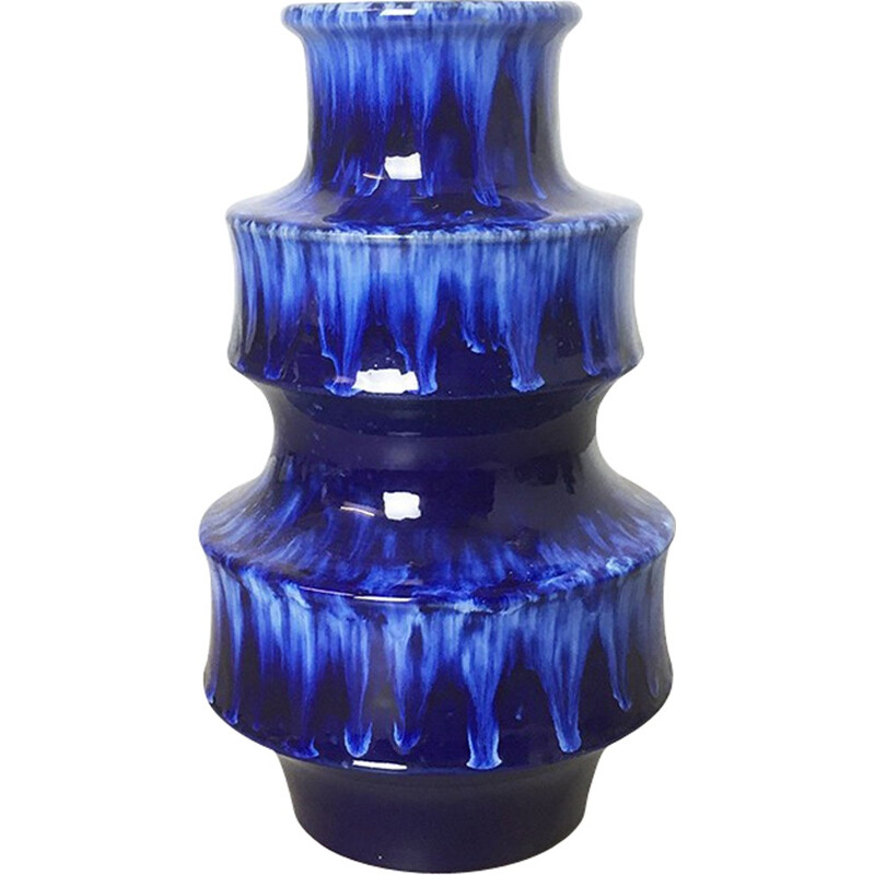 Vase vintage en céramique allemand Fat Lava Scheurich - 1970