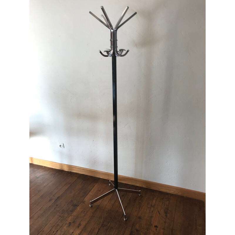 Vintage chrome parrot coat rack