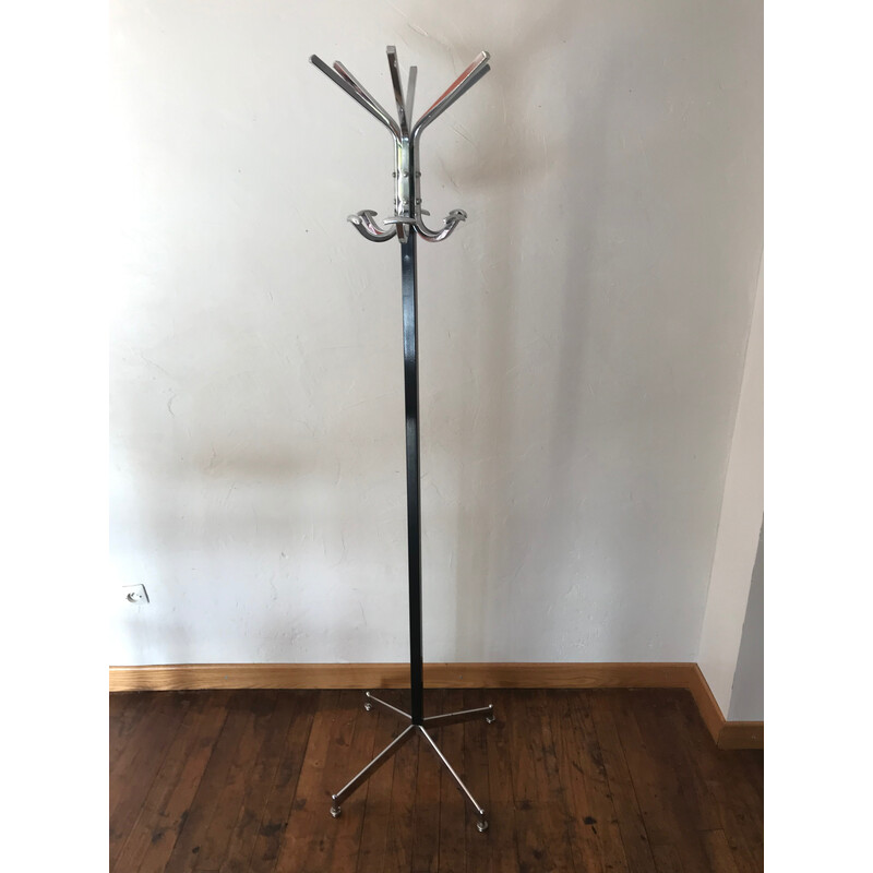 Vintage chrome parrot coat rack