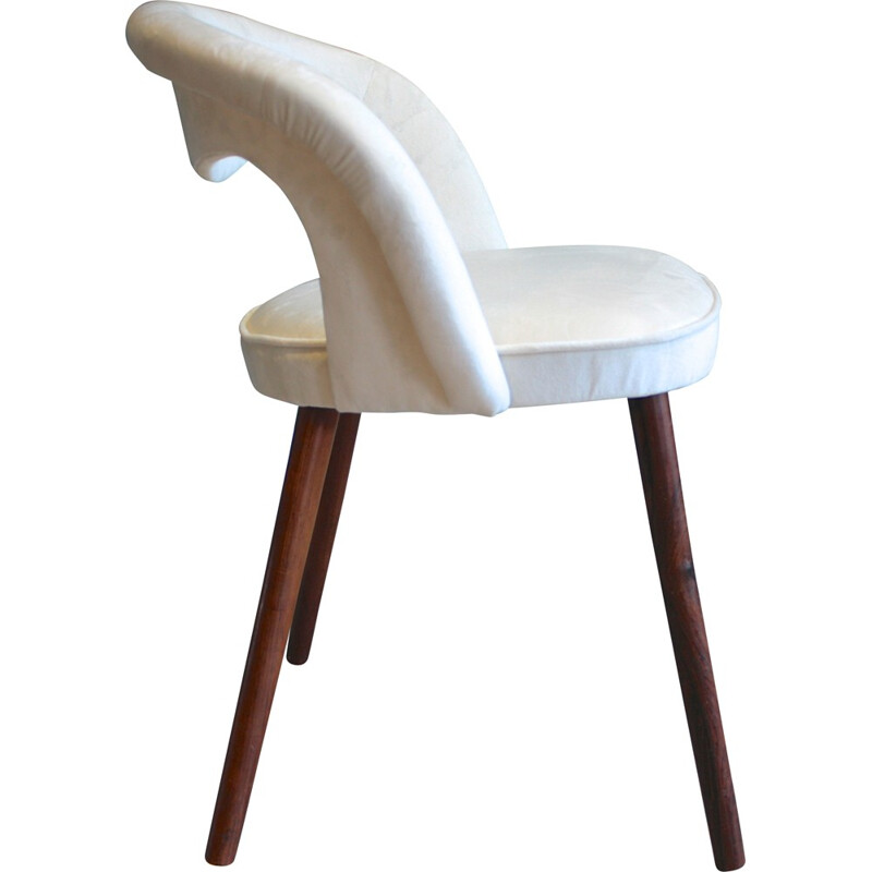 Danish chair by Frode Holm in white velvet - 1960s