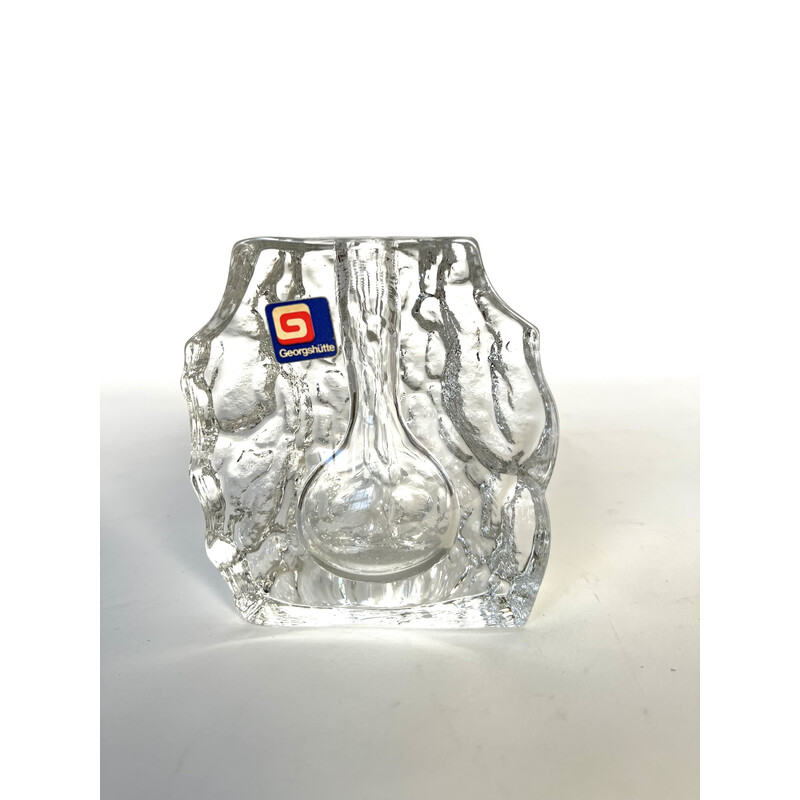 Vintage glass vase by Georgshütte, 1950s