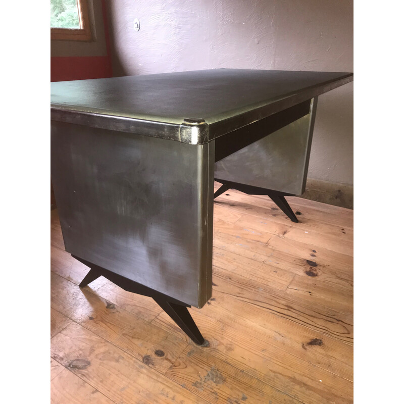 Industrieller Vintage-Schreibtisch aus Metall, 1950