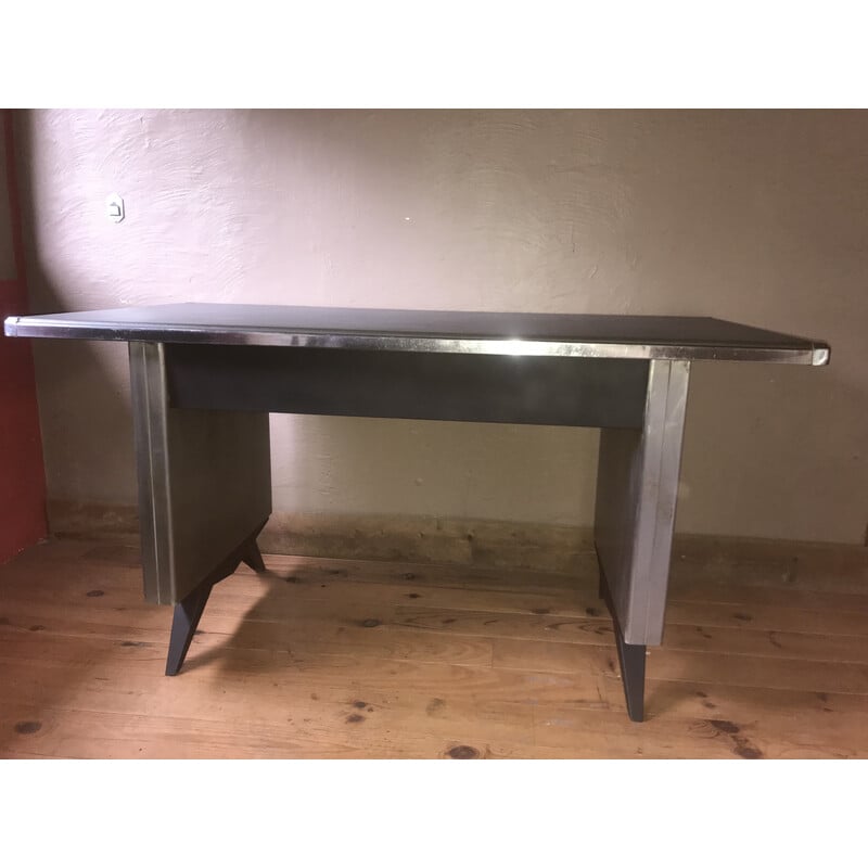 Vintage industrial metal desk, 1950