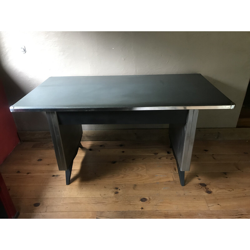 Vintage industrial metal desk, 1950