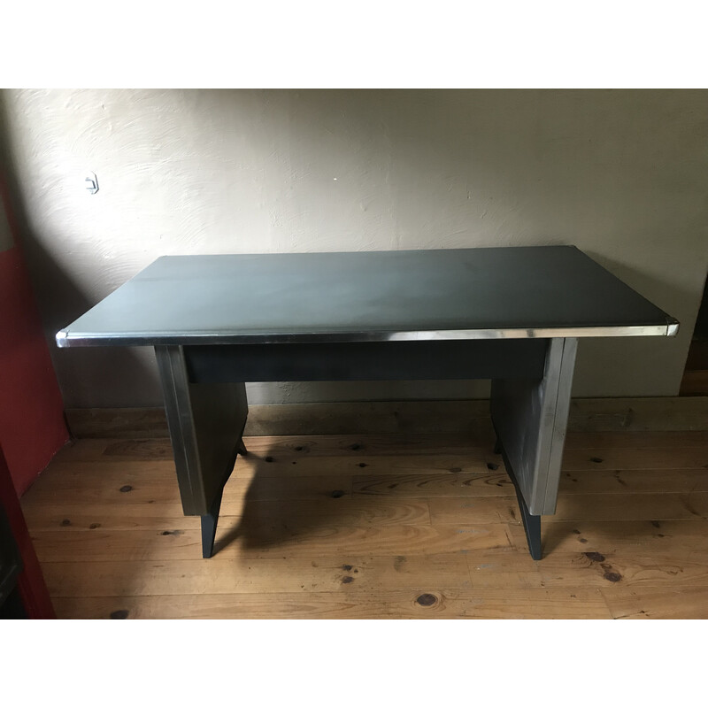 Vintage industrial metal desk, 1950