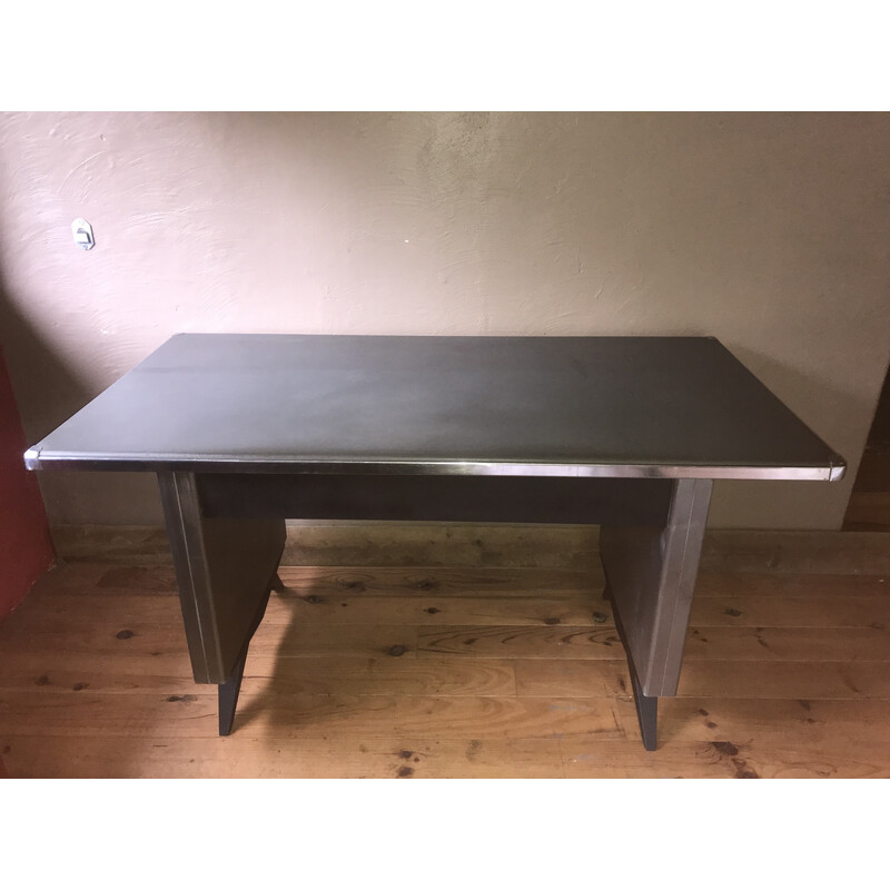 Vintage industrial metal desk, 1950