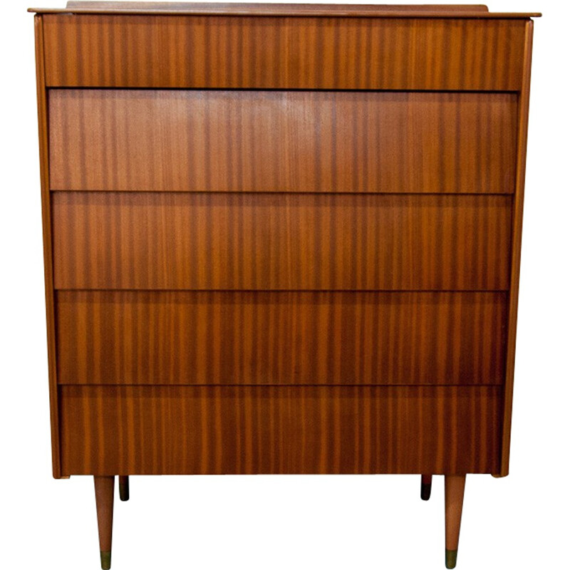 Mid century large chest of drawers with tapered legs - 1960s