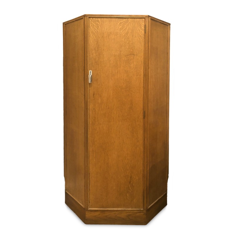 Vintage oakwood corner cabinet by Heal's of London, 1930s