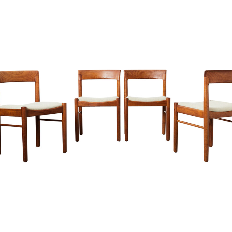 Ensemble de 4 chaises vintage par Henry Walter Klein pour Bramin