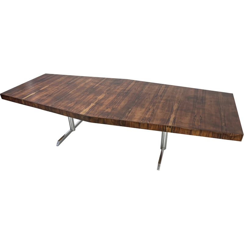 Mesa de conferência Vintage Rosewood, década de 1970