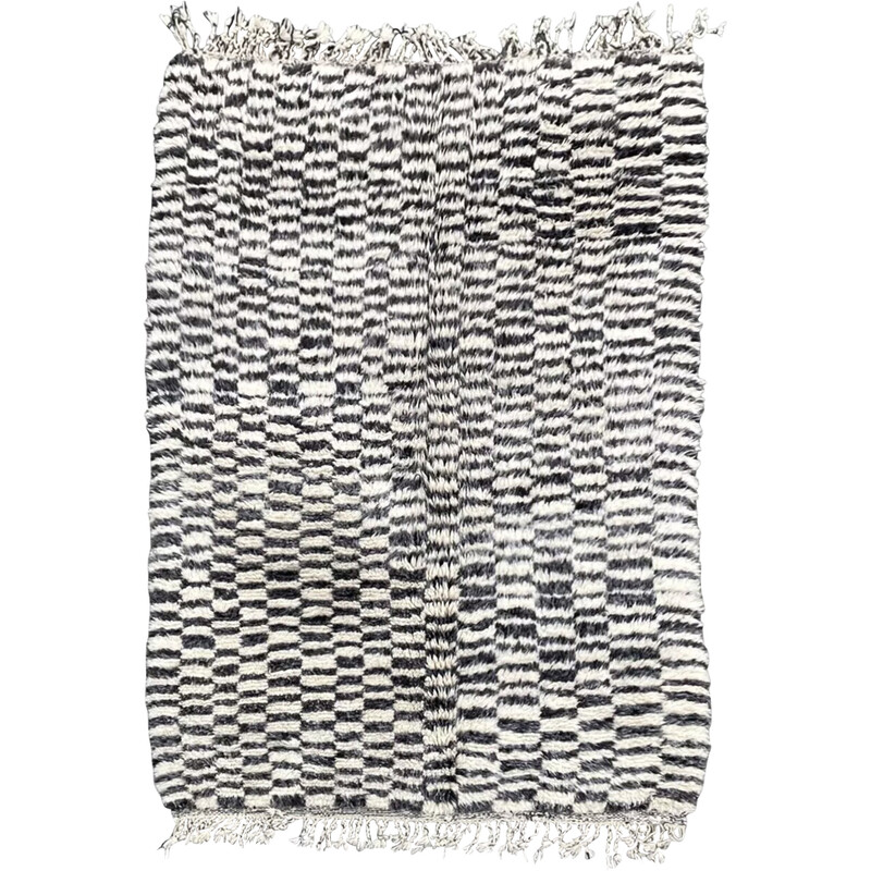 Vintage Berber tapijt Scandinavisch damier, Marokko 2022