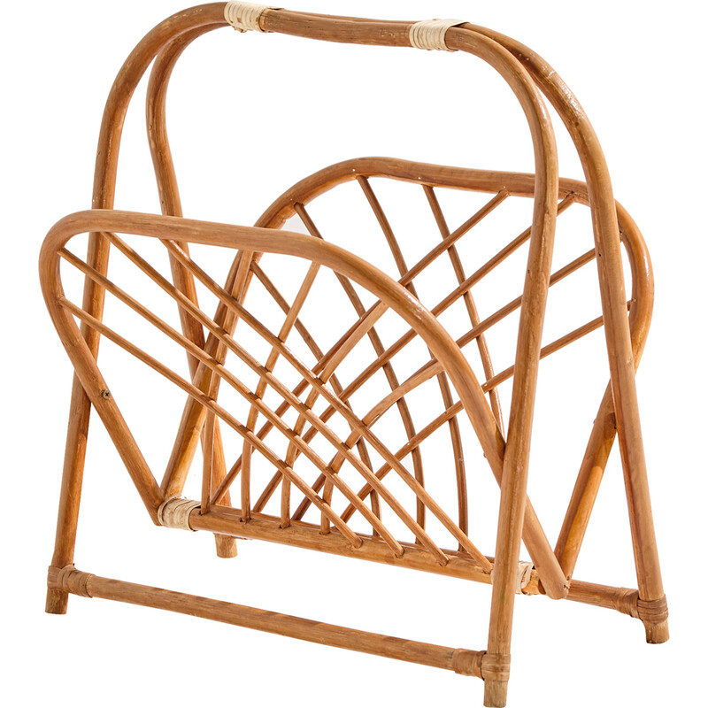 Vintage bamboo magazine rack