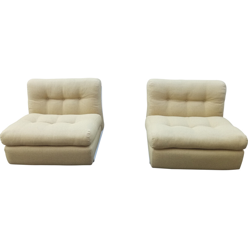 Pair of vintage Amanta armchairs by Mario Bellini for C&B, 1960s