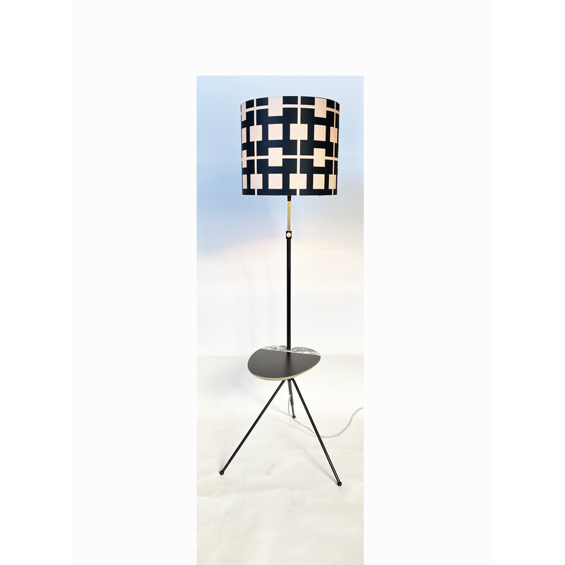 Vintage floor lamp with table