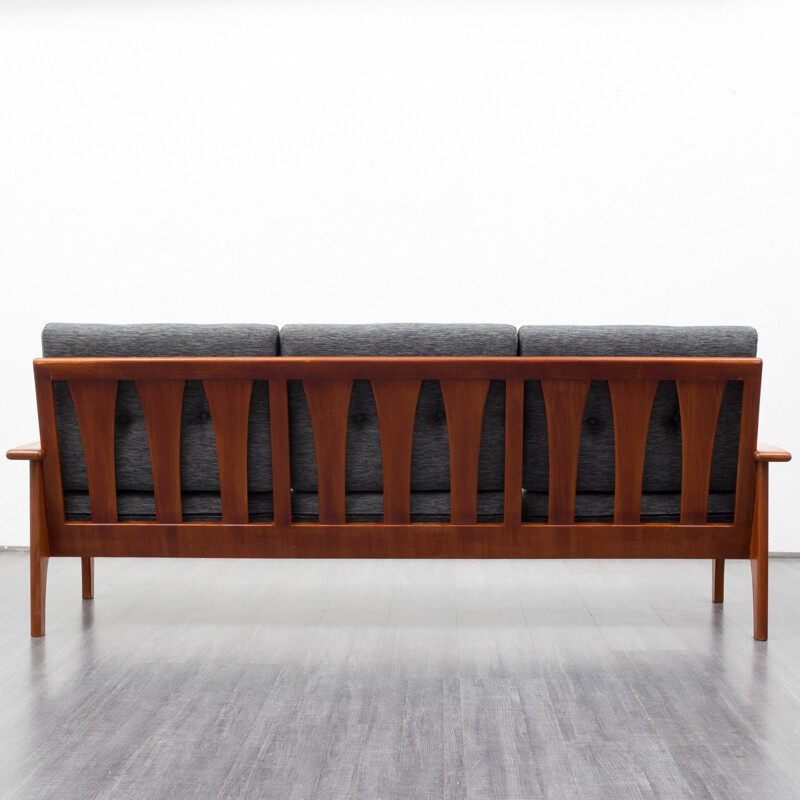 Scandinavian 3 seater sofa in teak - 1960s