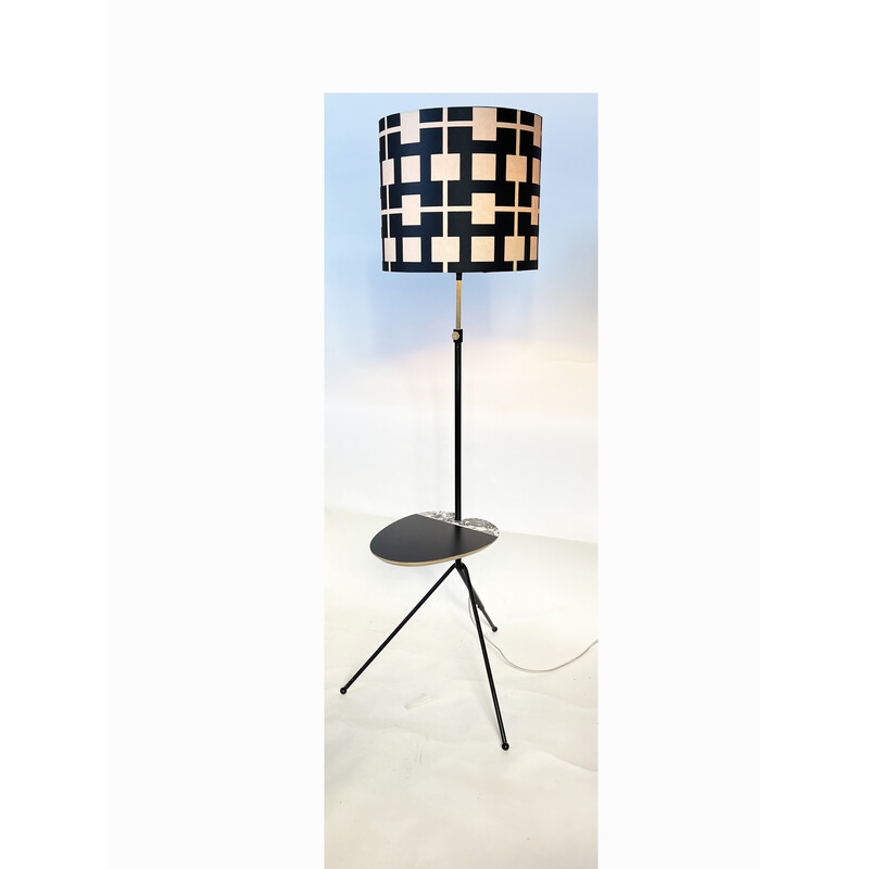 Vintage floor lamp with table